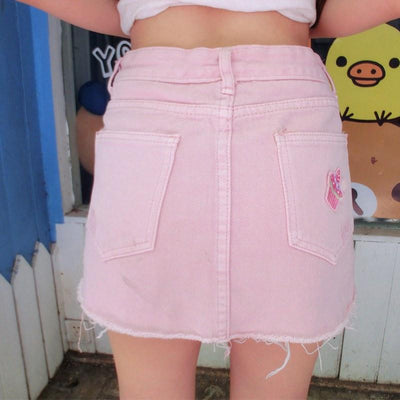Denim button Skirt SD01148