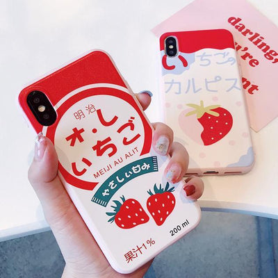 Japanese Kawaii Strawberry Iphone Phone Case SD01727