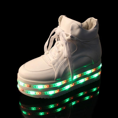 kawaii colorful led lights platform shoes SD00601