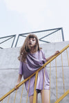 Metallic Purple Moon Loose T-shirt SD01331