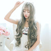 Harajuku Smoke Gray Curly Long Wave Wig SD00656