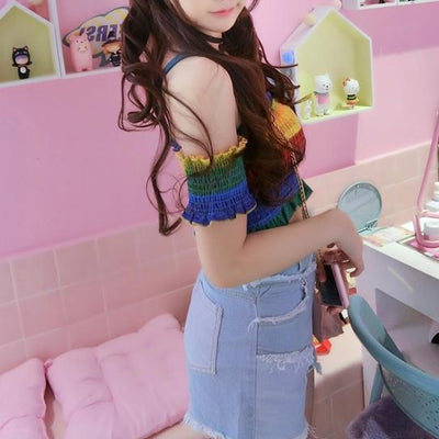 Rainbow Ruffle Top SD00065