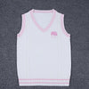 School Embroidered Milk Vest SD01886