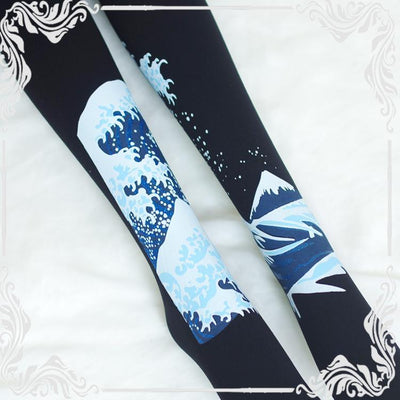 Japanese Harajuku Tsunami Stockings Socks SD01589