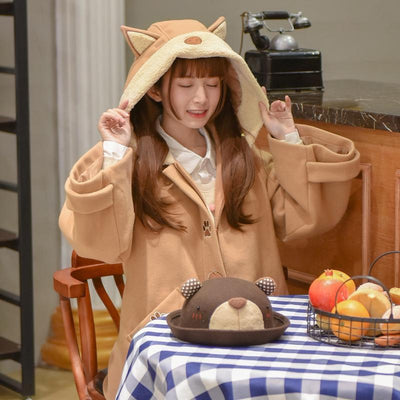 Brown Shiba Inu Hoodie Coat SD01199