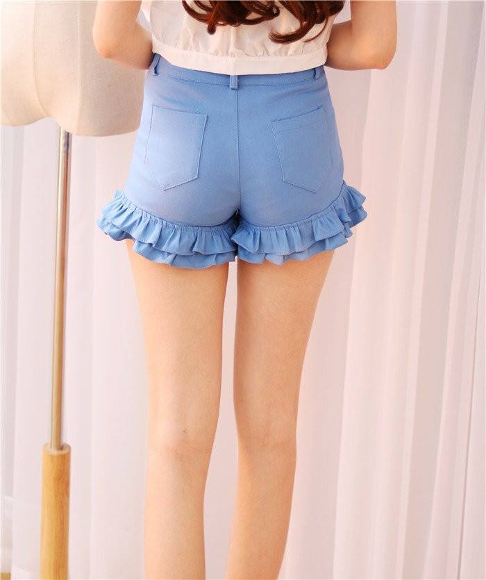 Pastel Sweet lotus leaf edge shorts SD01037