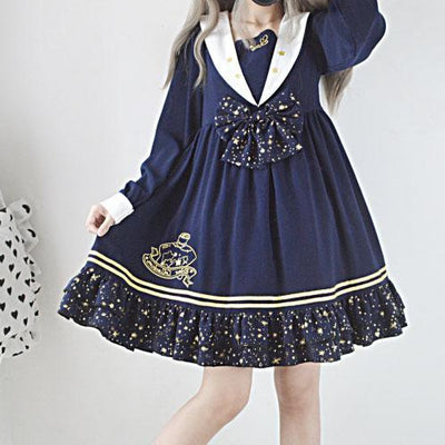 Navy Star Sailor Bow Dress SD00551