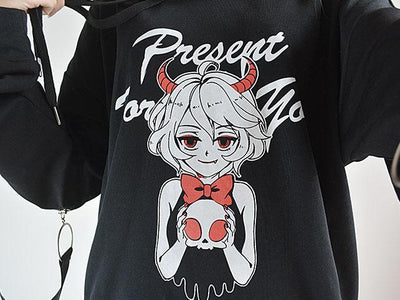 Present For You Zipper Sleeve Hoodie Sweater SD00272