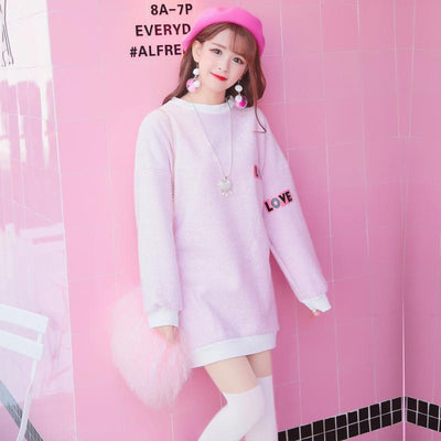 Japanese Sweet Big Back Bow Loose Sweater Dress SD01223