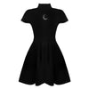 Summer Dark Cut Out Moon Chest Dress SD02408