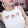 Korean Heart Holes Mesh Knitted Top SD01570