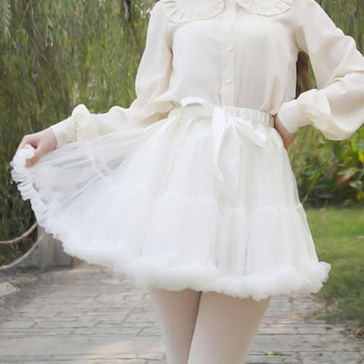 Fluffy Plush Tutu Lolita Inpired Skirt SD00777