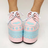 Harajuku Cute Heart Lace Platform Shoes SD00917