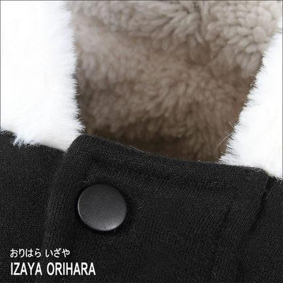 Anime Izaya Orihara Durarara Woolen Hooded Ears Long Coat SD01896