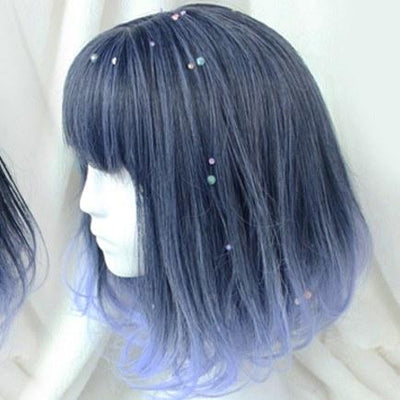 Gradient Dark Navy to Light Blue Wig SD00486