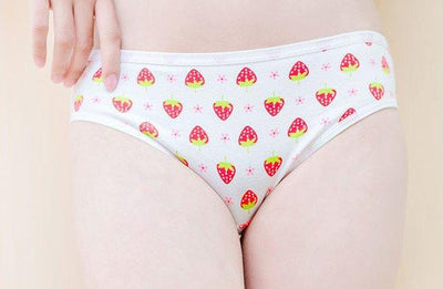 Cute White Strawberry Undies SD01750