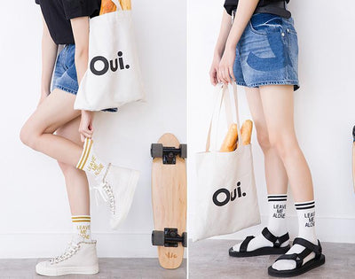 5 pair "Leave Me Alone" high Socks SD00786