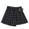 Plaid Double Strap High Waist Skirt SD00375