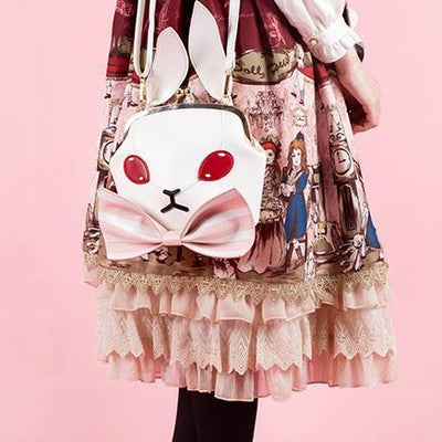 Japanese Cute Bunny Rabbit Bow Hand Bag Purse SD00999