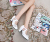 Japanese Lolita Double Rose Sweet Classic Elegant High-heeled Sandal Shoes SD01950