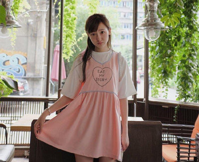 Japanese Pastel Eat my story heart Dress SD01144