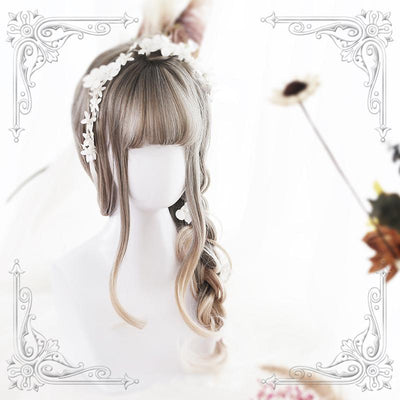 Harajuku lolita grey blond long wig SD01050