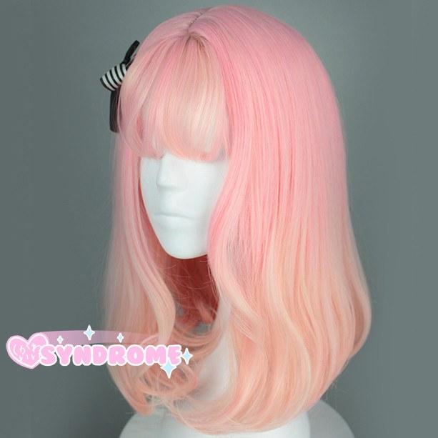 Gold Pink Peach Fade Gradient Wig SD00535