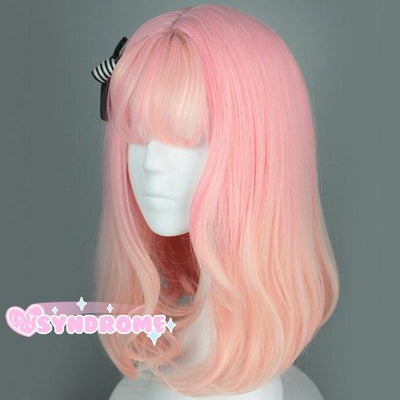 Gold Pink Peach Fade Gradient Wig SD00535