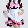 Black White and Pink Bow Maid Dress SD00410