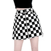 Black White High Waist Skirt SD02387