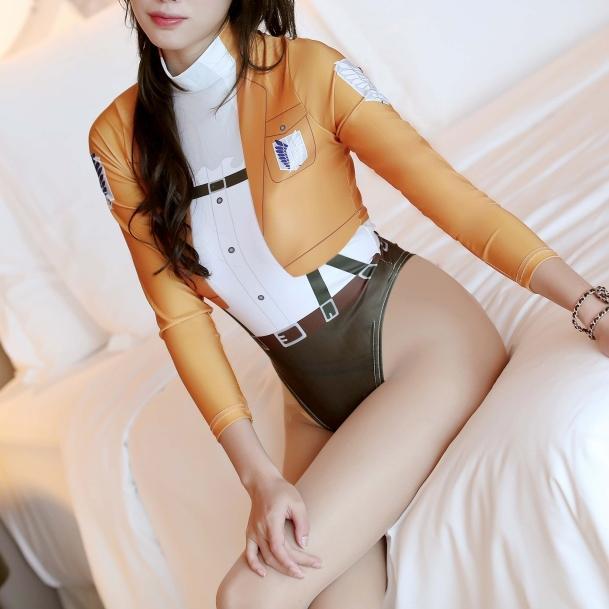Attack on Titan Uniform High Cut Hip Leg Body Suit Swimsuit SD01960