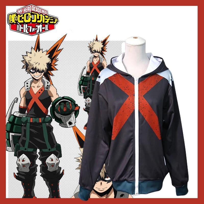 My Hero Academia Katsuki Bakugo Inspired Zipper Hoodie Sweater Ver.2 SD01593