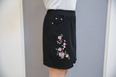 Korean thin half skirt embroidery patch small skirt SD00598