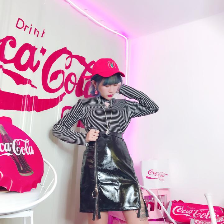 Holographic Laser Ring Zipper High Waist Skirt SD00059