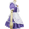 Japanese cute purple white bear bow maid dress SD00880