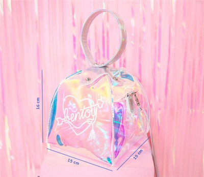 Japanese harajuku transparent holographic hand bag SD00787