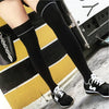 Black Stretch White Striped Knee Socks SD01782