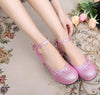 Japanese Lolita Strap Flower Bow Lace Shoes SD01945