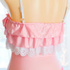 Japanese Cute Pink Bunny Ruffle 1 Piece Swimsuit SD02471