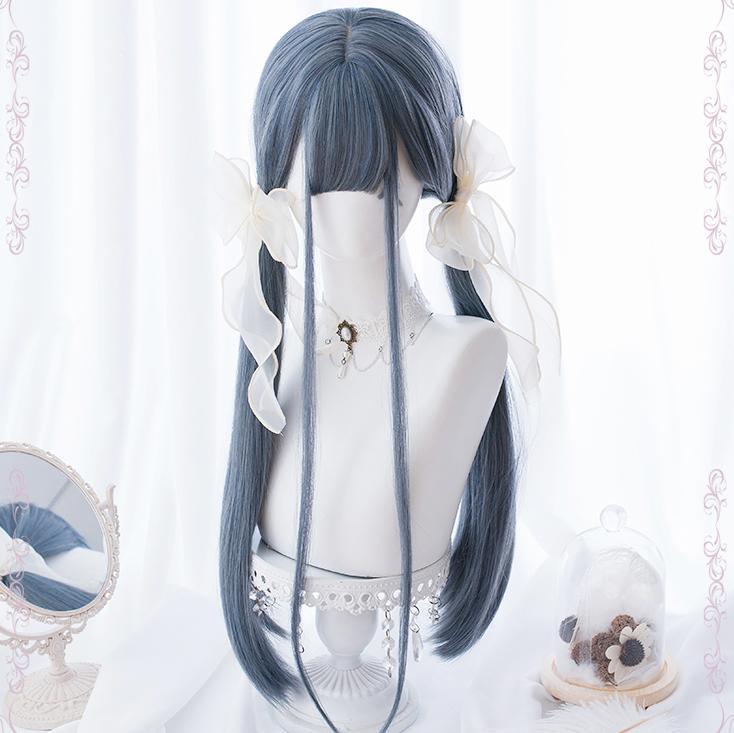 Grey Blue Lolita Long Wig SD00184