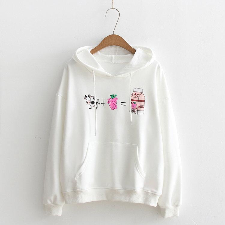 Cute cow strawberry milk sweater SD01119