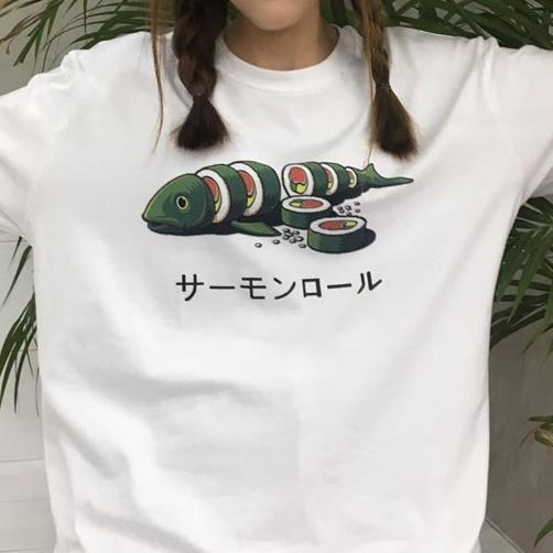 Japanese Fish Sushi Graphic T-shirt SD01671