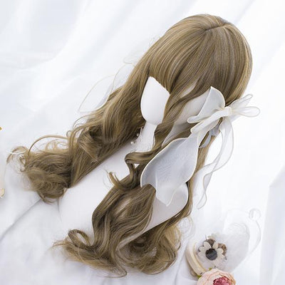 Brown Grey Wave Long Wig SD00197