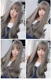 Harajuku Japanese Kawaii Long Light Grey Fashion Wig SD02014