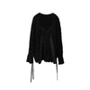 Korean Spring Black Lace Knitted Cardigan Sweater SD01632