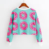 Cute Donut Long-sleeve Crop Top SD01217