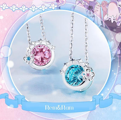 Re:Zero Rem&Ram Friendship Stone Pendant Necklace SD01186