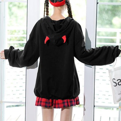 Cute ghost trick or treat devil hoodie sweater SD01092