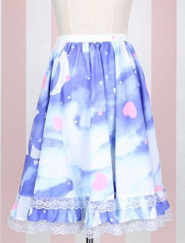 Japanese Purple Kawaii Night Sky Kimono Haori set SD02479