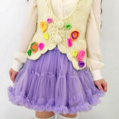 Fluffy Plush Tutu Lolita Inpired Skirt SD00777